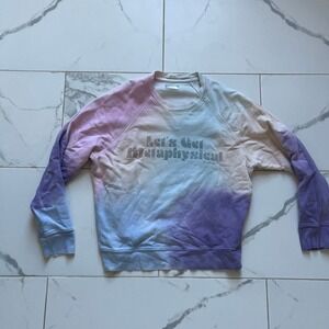 Mother The Champ Crop Let's Get Metaphysical tie-dye sweatshirt sz small